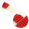 Elegant elastic belt with gold round buckle