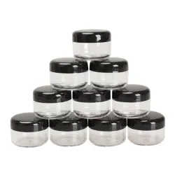 10pcs kosmetiikka jar-laatikko - meikkivoide kynsien kosmeettinen helmien varastointi - potin säiliö pyöreä pullo