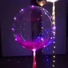 LED Ballon leuchtend transparen Luftballon - String Licht rund Blase klar Ballon