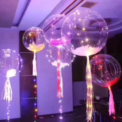 LED balloon luminous transparen air balloon - string light round bubble clear balloon