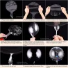 LED Ballon leuchtend transparen Luftballon - String Licht rund Blase klar Ballon