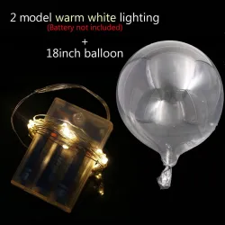 LED balloon luminous transparen air balloon - string light round bubble clear balloon