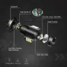 2pcs LED lampa super ljus bil dimma lampor - 12v 24v 6000k vit bil kör 21 3030-SMD kör ljus auto ledde h7 lampa