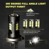 2pcs LED lampa super ljus bil dimma lampor - 12v 24v 6000k vit bil kör 21 3030-SMD kör ljus auto ledde h7 lampa