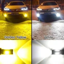 2pcs LED lampa super ljus bil dimma lampor - 12v 24v 6000k vit bil kör 21 3030-SMD kör ljus auto ledde h7 lampa