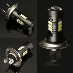 2pcs LED lamppu super kirkkaat auton sumuvalot - 12v 24v 6000k valkoinen auto ajaa 21 3030-SMD valaisimella h7 lamppu