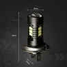 2pcs LED lampa super ljus bil dimma lampor - 12v 24v 6000k vit bil kör 21 3030-SMD kör ljus auto ledde h7 lampa
