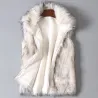 Faux turkki - naiset vyötärö - naisten takki turkis - naiset wool vest stand collar faux takki