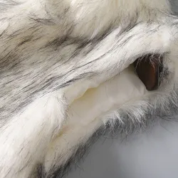 Faux turkki - naiset vyötärö - naisten takki turkis - naiset wool vest stand collar faux takki