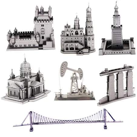 3D-metallin pulmarakennusmallit - diy laserleikkaus jigsaw malli koulutuslelut aikuisille lapsille