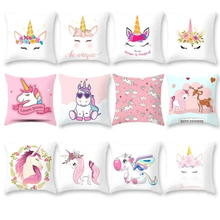Frigg Unicorn Sofa Decorative Cushion Covers Cartoon Owl Seat Cushion Chair Home Decor Pillow Case PKussenslopen