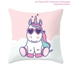 Housse de coussin avec licorne - housse 45 * 45cm