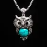 collier en pierre ensemble - Bracelet en owl & boucles d'oreille - collier bijoux - pendentif collier longue chaîne collier en c
