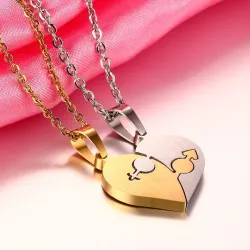 strass fascino ciondolo collana - amore cuore a forma di anello catena collana - accessori gioielli regalo