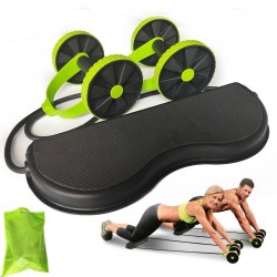 AB wheels roller - stretchable elastic resistance pull rope - abdominal muscle trainer