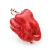 Pimenta verde e vermelho com strass - broche