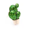 Green enamel cactus - an elegant brooch