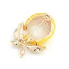 Brocheslimón amarillo - broche de oro esmalte