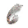Brochesbroches de forma geométrica multicolor rhinestone - mujeres bodas broche pins regalos
