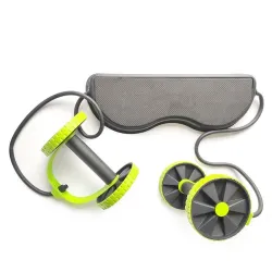 AB wheels roller - stretchable elastic resistance pull rope - abdominal muscle trainer