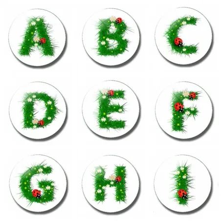 26 lettre aimant frigo 30 mm - aimant de lettre enfant - dessins animés enfants cadeaux verre magnétique réfrigérateur autocolla