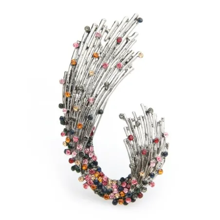 Brochesbroches de forma geométrica multicolor rhinestone - mujeres bodas broche pins regalos