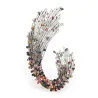 multicolor rhinestone geometrisk form brosches - kvinnor bröllop brosch pins gåvor