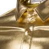 porpora rivestito metallico notte club indossare camicia - uomo maniche lunghe bottone giù uomo abito camicia scintillante elast