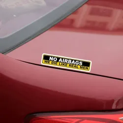 PegatinasAuto adhesivos - No hay AIRBAGS QUE ME gustan los hombres reales - 2 piezas