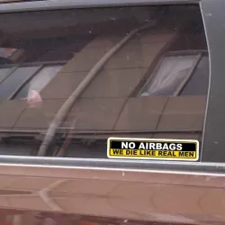 Auton tarra No AIRBAGS WE DIE LIKE REAL MEN - 2 kappaletta