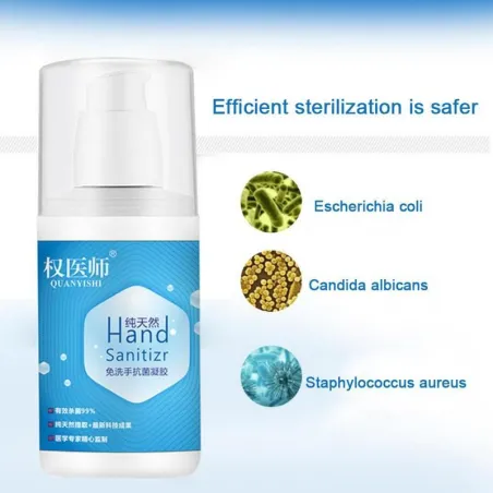 Salud & Belleza100 ml Desechables portátiles sin agua limpia de la mano de saneamiento alcohol antibacteriano Dis