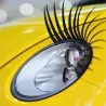 2PCS 3D Charming Black False Eyelashes Fake Eye Lash Adesivo carro Headlight decoração engraçado decalque Fo