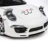 Estilo2PCS 3D Charming Black False Eyelashes Fake Eye Lash Sticker Car Headlight Decoración Funny Decal Fo