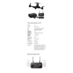 SHRC H1G 1080P 5G WiFi FPV GPS - följ mig - RC Quadcopter Drone RTF
