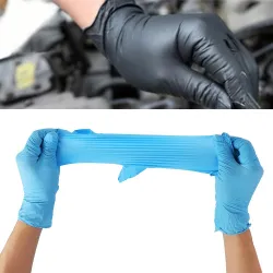 Käytettävissä olevat nitriilikäsineet - antibakteeriset suojakäsineet
