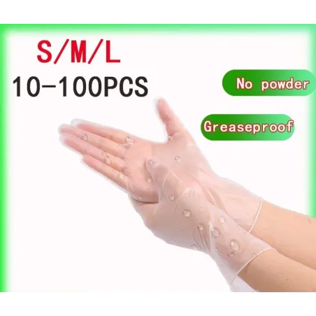 Mascarillas bucalesDesechable - antiestático - libre de polvo - a prueba de aceite - transparentes guantes de PVC