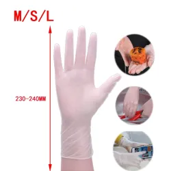 Disponibel - anti statisk - pulverfri - oljetät - transparent PVC skyddshandskar