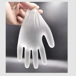 Disponibel - anti statisk - pulverfri - oljetät - transparent PVC skyddshandskar