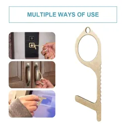 No-touching door opener - contactless press buttons - antibacteria - metal keyring