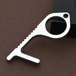No-touching door opener - contactless press buttons - antibacteria - metal keyring
