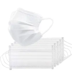 Máscara de boca/face médica - descartável - anti bacterial - branco
