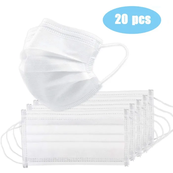 Medisch mond- / gezichtsmasker - wegwerp - antibacterieel - witMondmaskers