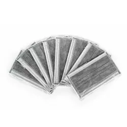 Filtro nano de carbono ativado - boca 4-camada / máscara facial - antibacteriano - cinza