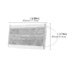 Filtre à nano de carbone actif - masque à 4 couches - antibactérien - gris