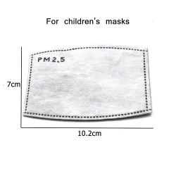 Mascarillas bucalesPM25 activado cara de carbono / máscara de boca con válvula - para niños - incl. filtros adicionales
