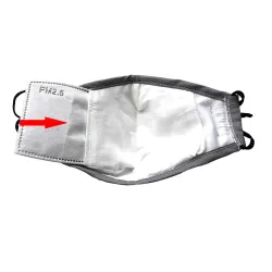 PM25 aktiverad kol ansikte/mouth mask med ventil - för barn barn - inkl. extra filter