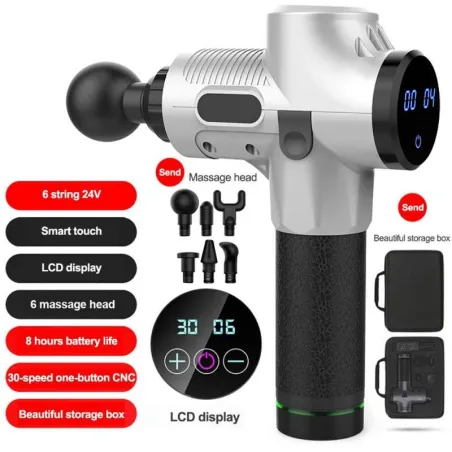 LCD Visa hög frekvens Massage Gun muskel kroppen slappna av avkoppling 30 hastighet Vibration