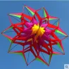 3D flower shape kite with handle and line - 150 cm diameter