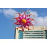 3D-kukkien muotoinen kite kahvalla ja linjalla - 150 cm halkaisija