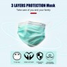 Disposable face/ mouth masks - 3 layer - anti-dust - anti bacterial - premium green